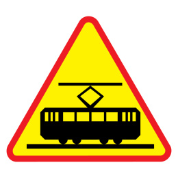 Znak drogowy ostrzegawczy A-21 Tramwaj 1050 mm
