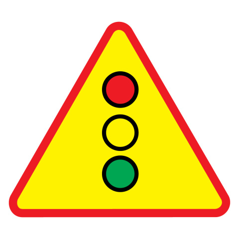 Znak A-29 Sygnalizacja świetlna trójkąt ostrzegawczy 750 mm