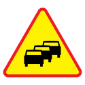 Znak A-33 ostrzegawczy zator drogowy A-33