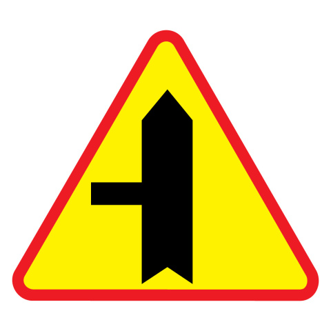 Znak drogowy A-6c skrzyżowanie z drogą podporządkowaną występującą po lewej stronie 1050 mm