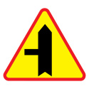 Znak pionowy A=6c skrzyżowanie z drogą podporządkowaną z lewej strony Ostrzegawczy 750 mm
