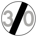 Znak B-34, 30 km/h, folia II generacji, 1000 mm