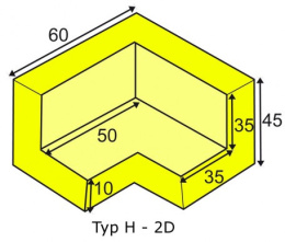 Elastyczny łącznik narożny 2D do profili typu H