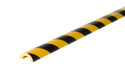 Elastyczny profil ochronny czarno - żółty typu R30 - 1 m