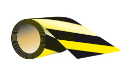 Taśma samoprzylepna 7,5 cm x 58 mb - czarno-żółta