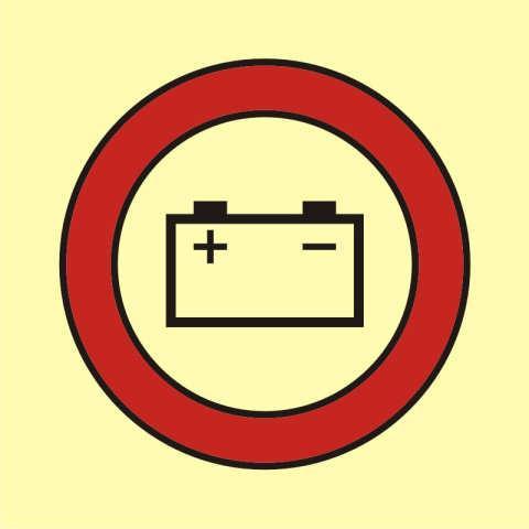 Awaryjne źródło energii elektrycznej (bateria), 15x15 cm, PCV 1 mm