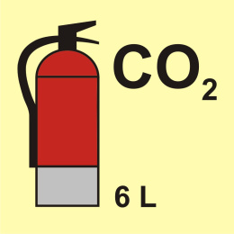 Gaśnica (CO2-dwutlenek węgla) 6L, 15x15 cm, SYSTEM TD