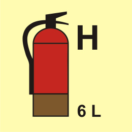 Gaśnica (H-gaz) 6L, 15x15 cm, SYSTEM TD
