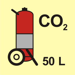 Gaśnica kołowa (CO2-dwutlenek węgla) 50L, 15x15 cm, PCV 1 mm