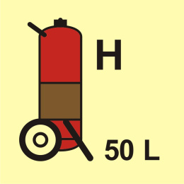 Gaśnica kołowa (H-gaz) 50L, 15x15 cm, SYSTEM TD
