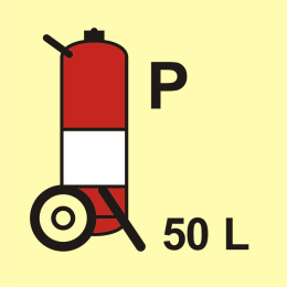 Gaśnica kołowa (P-proszek) 50L, 15x15 cm, PCV 1 mm