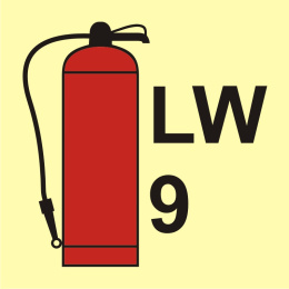 Gaśnica płynowa LW9, 15x15 cm, PCV 1 mm