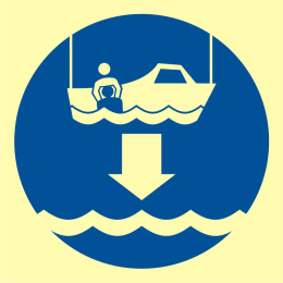 Opuścić na wodę łódź ratowniczą, 15x15 cm, SYSTEM TD