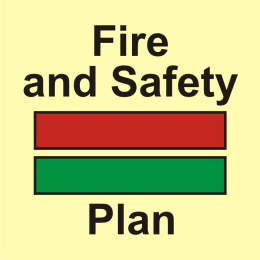 Plan ochrony przeciwpożarowej oraz urządzeń ratowniczych, 15x15 cm, PCV 1 mm