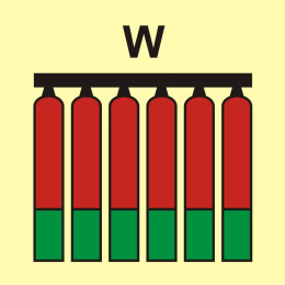 Zamocowana bateria gaśnicza (W-woda), 15x15 cm, SYSTEM TD