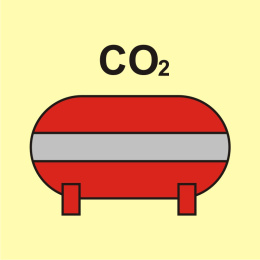 Zamocowana instalacja gaśnicza (CO2-dwutlenek węgla), 15x15 cm, PCV 1 mm