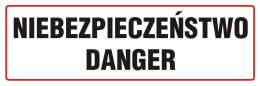 Niebezpieczeństwo-Danger, 10x30 cm, PCV 1 mm
