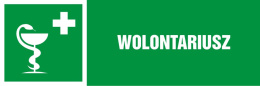 Wolontariusz, 10x30 cm, folia