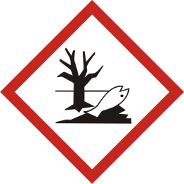 Produkt niebezpieczny dla środowiska - znak piktogram GHS 09 CLP, 10x10 cm, folia