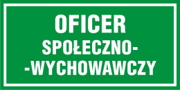 Oficer społeczno-wychowawczy, 10x20 cm, PCV 1 mm