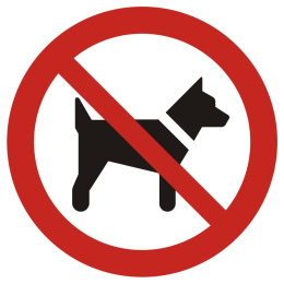 Zakaz wstępu ze zwierzętami, 10,5x10,5 cm, PCV 1 mm