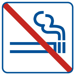 Zakaz palenia 1, 10,5x10,5 cm, PCV 1 mm