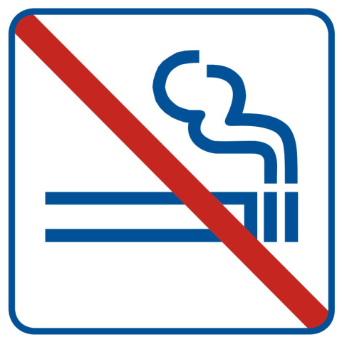 Zakaz palenia 1, 21x21 cm, PCV 1 mm