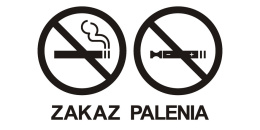Zakaz palenia tytoniu i papierosów elektronicznych 2, 10x20 cm, folia
