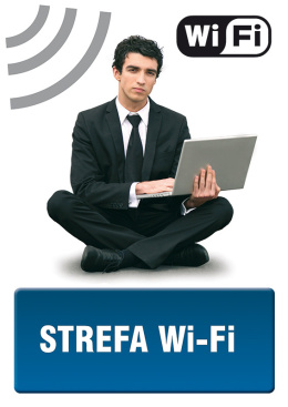Strefa wi-fi 1, 14,8x21 cm, PCV 1 mm