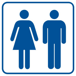Toaleta damsko-męska 1, 10,5x10,5 cm, PCV 1 mm