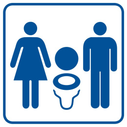 Toaleta damsko-męska 2, 14,8x14,8 cm, PCV 1 mm