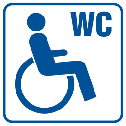 Toaleta dla inwalidów 1, 10,5x10,5 cm, PCV 1 mm