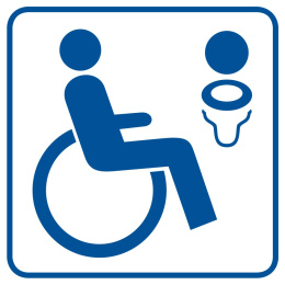 Toaleta dla inwalidów 2, 10,5x10,5 cm, PCV 1 mm