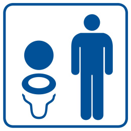 Toaleta męska 2, 10,5x10,5 cm, PCV 1 mm