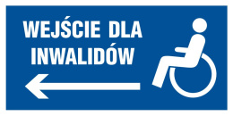 Wejście dla inwalidów w lewo, 15x30 cm, PCV 1 mm