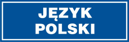 Język polski, 10x30 cm, PCV 1 mm