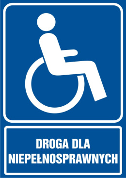 Droga dla niepełnosprawnych, 10,5x14,8 cm, PCV 1 mm