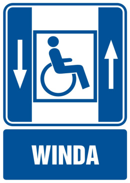Dźwig osobowy dla niepełnosprawnych, 14,8x21 cm, folia