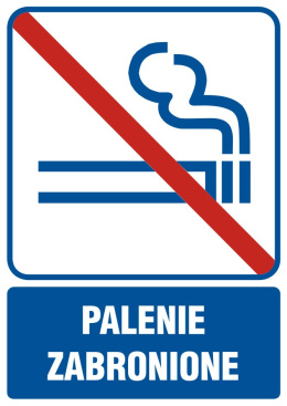 Palenie zabronione, 10,5x14,8 cm, PCV 1 mm