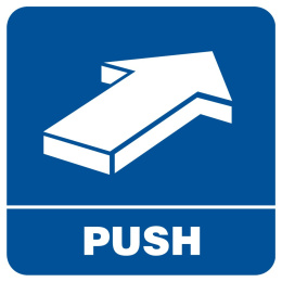 Push, 21x21 cm, PCV 1 mm