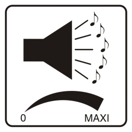 Regulacja głośności, 5x5 cm, PCV 1 mm