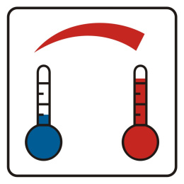 Regulacja temperatury, 5x5 cm, PCV 1 mm