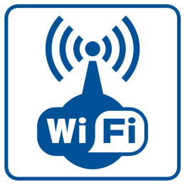 Strefa Wi-Fi, 10,5x10,5 cm, PCV 1 mm