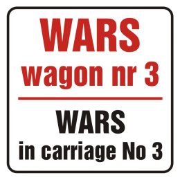 Wars w wagonie nr 3. Wars in carriage no 3, 5x5 cm, PCV 1 mm