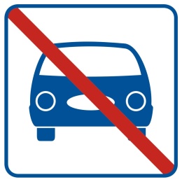 Zakaz parkowania, 14,8x14,8 cm, PCV 1 mm