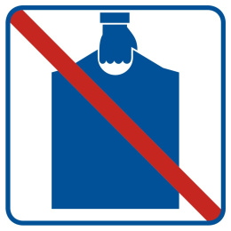 Zakaz wnoszenia podręcznego bagażu, 21x21 cm, PCV 1 mm