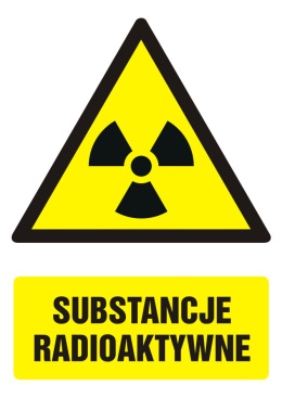 Substancje radioaktywne, 21x29,7 cm, PCV 1 mm