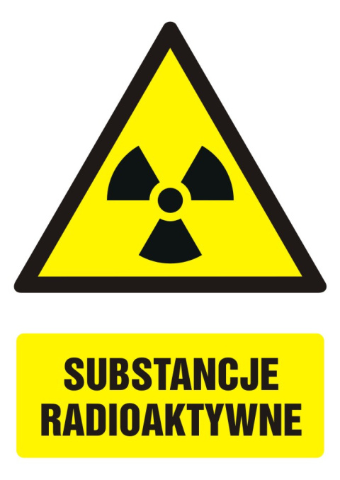 Substancje radioaktywne, 66x93,3 cm, PCV 1 mm