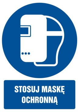 Stosuj maskę ochronną, 5,25x7,4 cm, PCV 1 mm