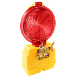 Lampa drogowa zmierzchowa Star 2000 - czerwona + 2 baterie